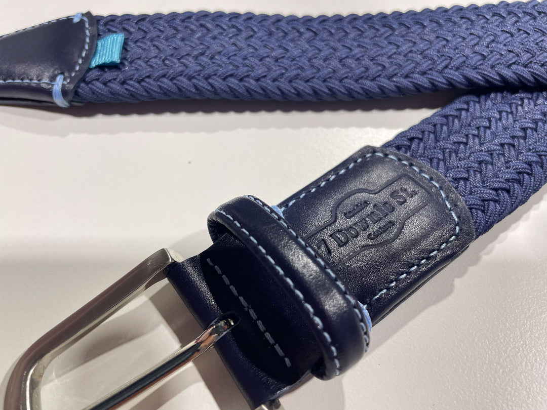 Stretch Woven Belt Navy - 7 Downie St.®