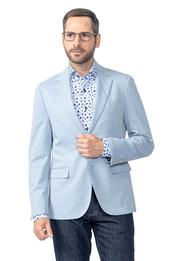 Logan Light Blue Travel Stretch Blazer