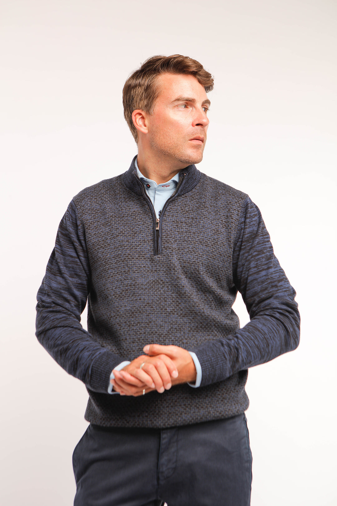 Verdun 1/4 Zip Blue - 7 Downie St.®