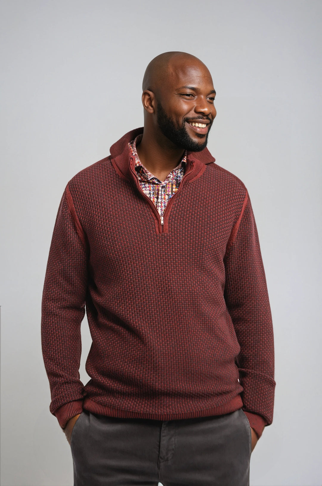 Arista 1/4 Zip Burgundy - 7 Downie St.®