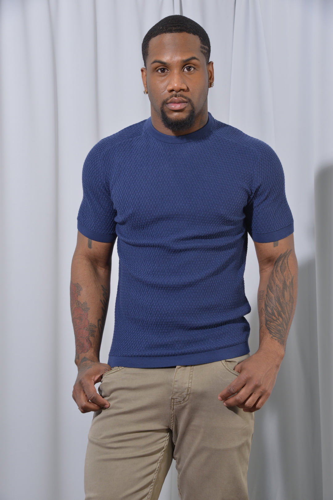 Monaco Knit Crewneck Navy - 7 Downie St.®