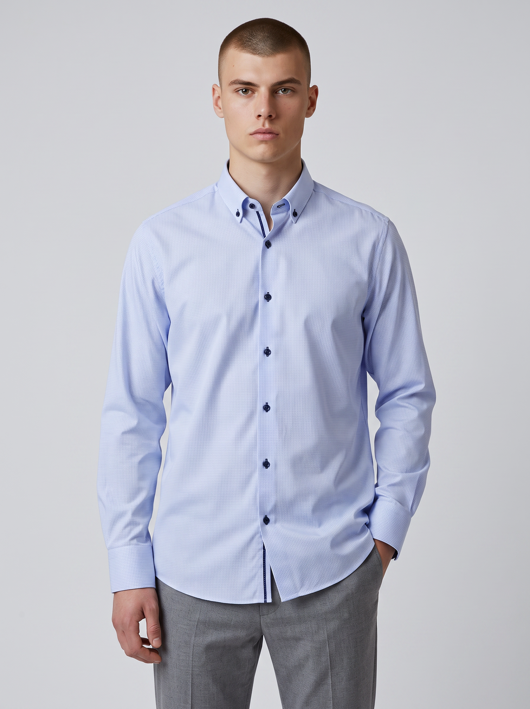 NYL-10 - ULTRASTRETCH NYLON SHIRT - BLUE