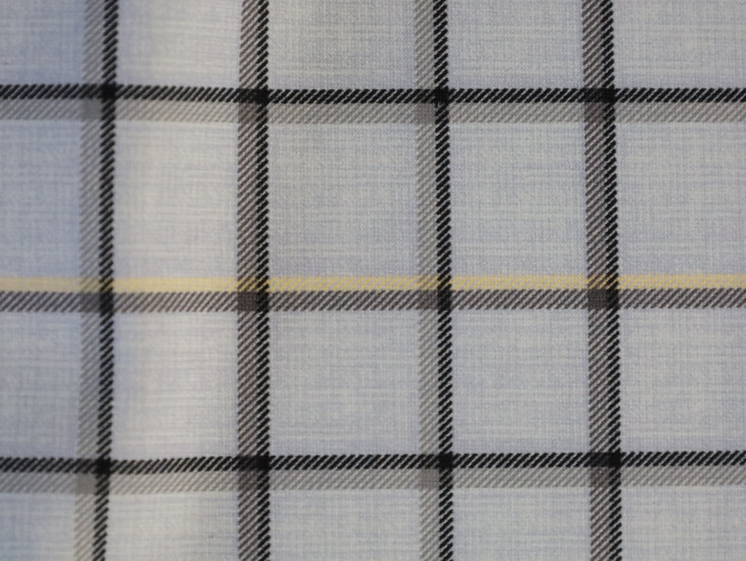 NYL-13 - CHECKERED ULTRASTRETCH NYLON SHIRT - BLUE