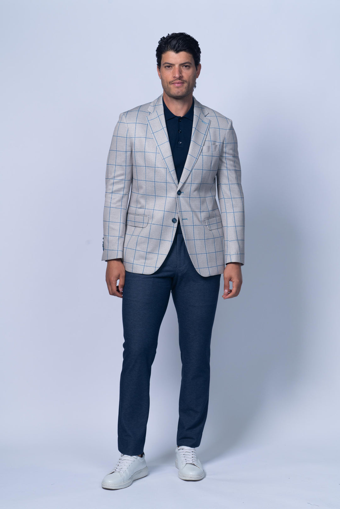 Oakdale Beige Cotton Printed Stretch Knit