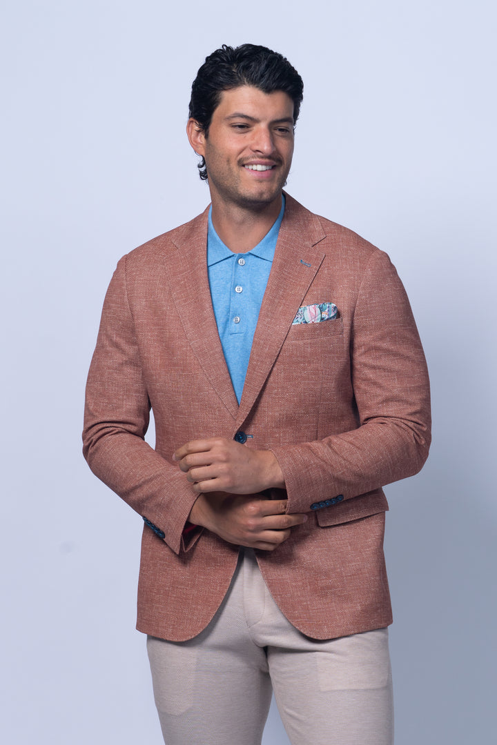 Oregon Orange Printed Cotton Stretch Knit