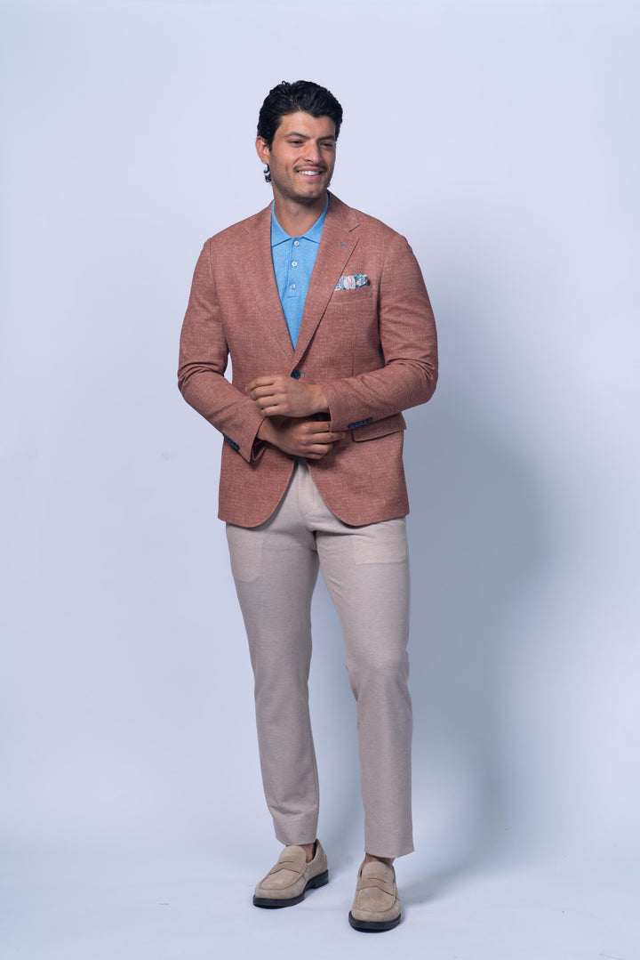 Oregon Orange Printed Cotton Stretch Knit