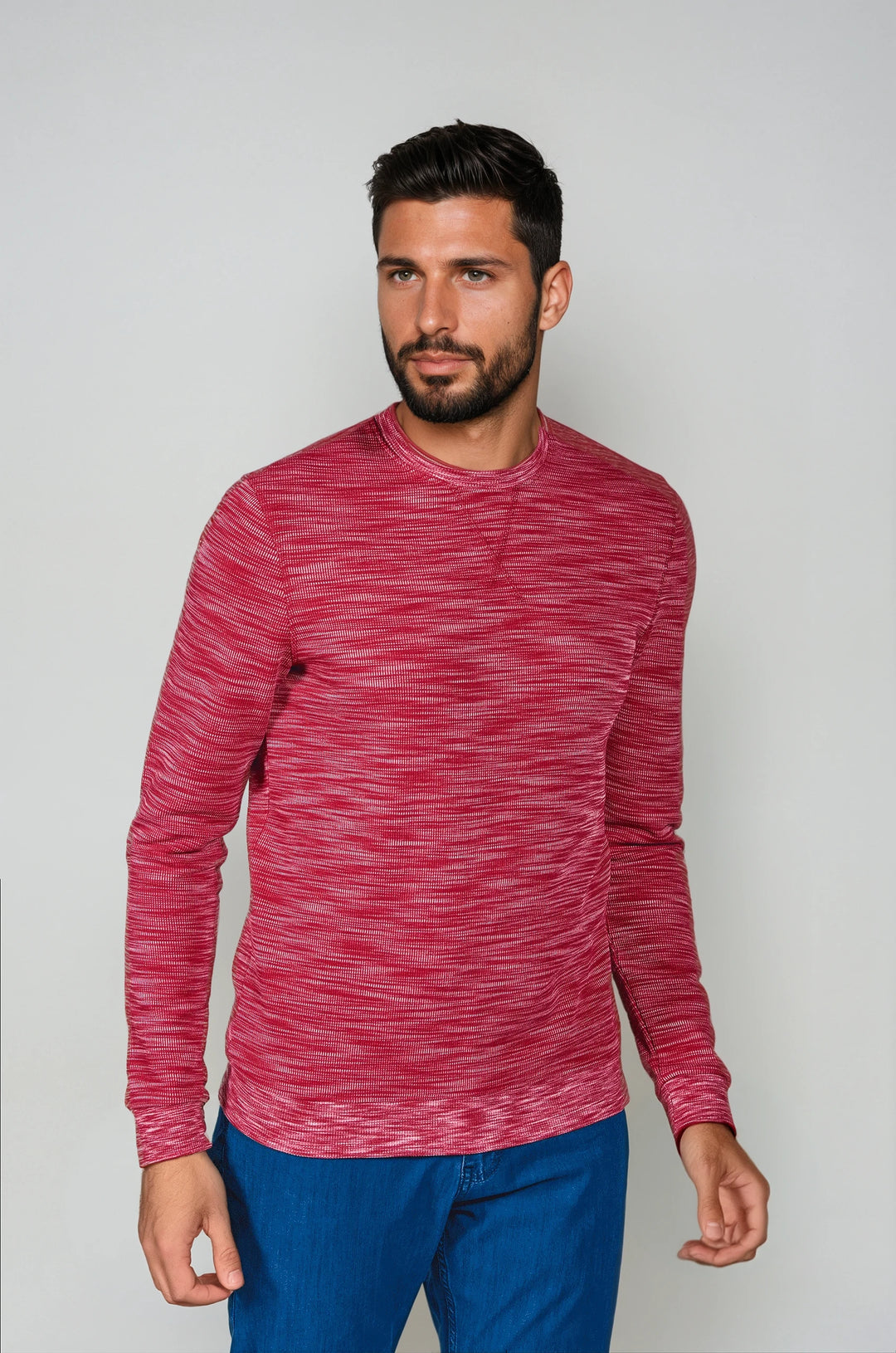 Raffino Cotton Blend Crewneck Scarlet - 7 Downie St.®