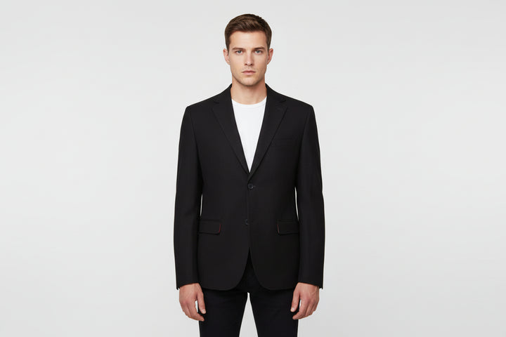 FINAL SALE - Sanford Black Textured Cotton Sport Coat