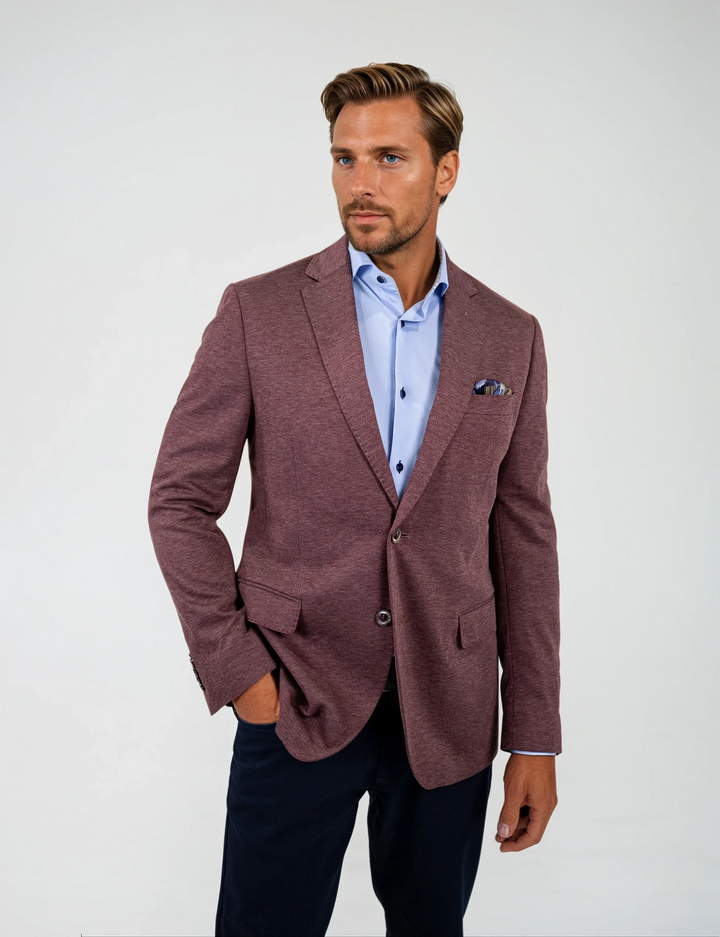 Antonio Burgundy Knit Blazer