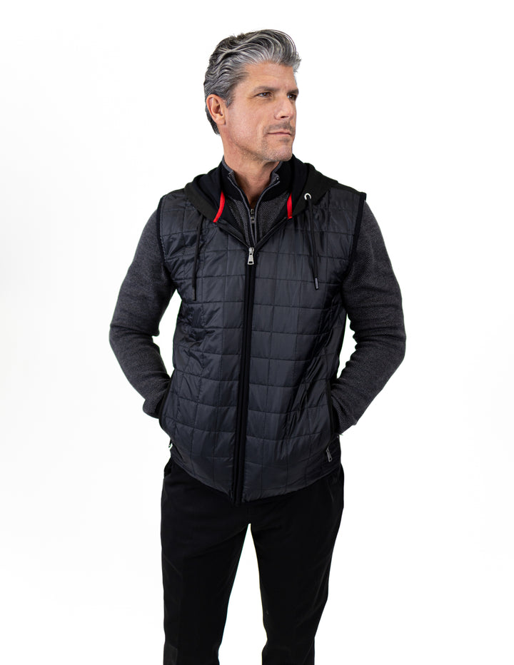 Traverse Hooded Vest Black