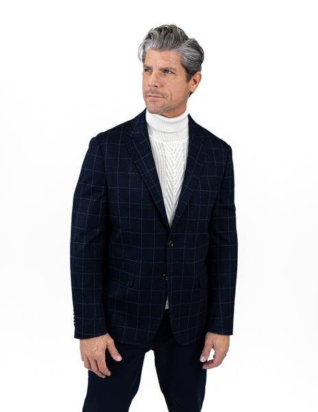 Fontana Navy Knit Blazer