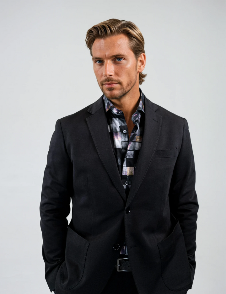 Gilmore Black Knit Blazer