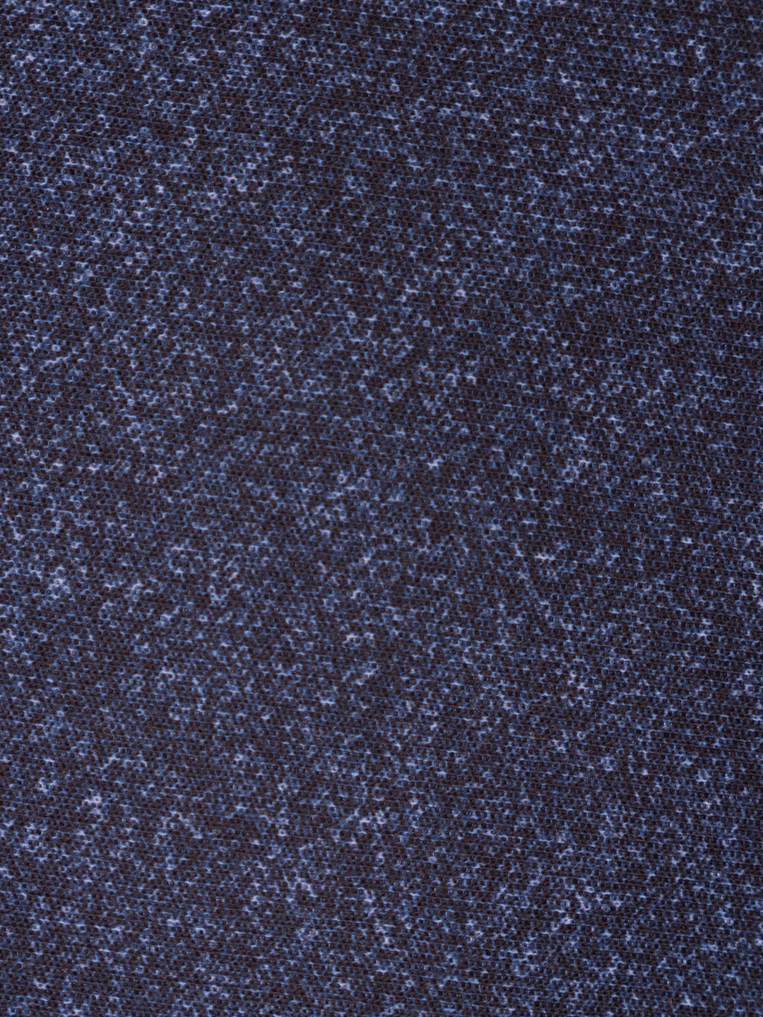 A close-up of a dark navy blue textured fabric with a subtle heathered or speckled weave pattern.