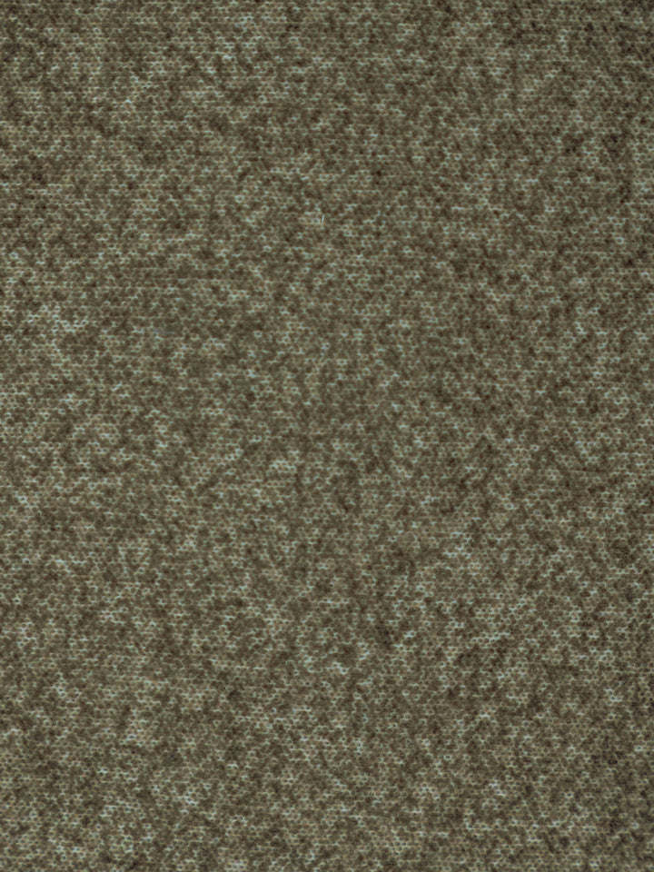 A close-up of a textured woven fabric in a heathered taupe-brown color, showing the detailed knit pattern.