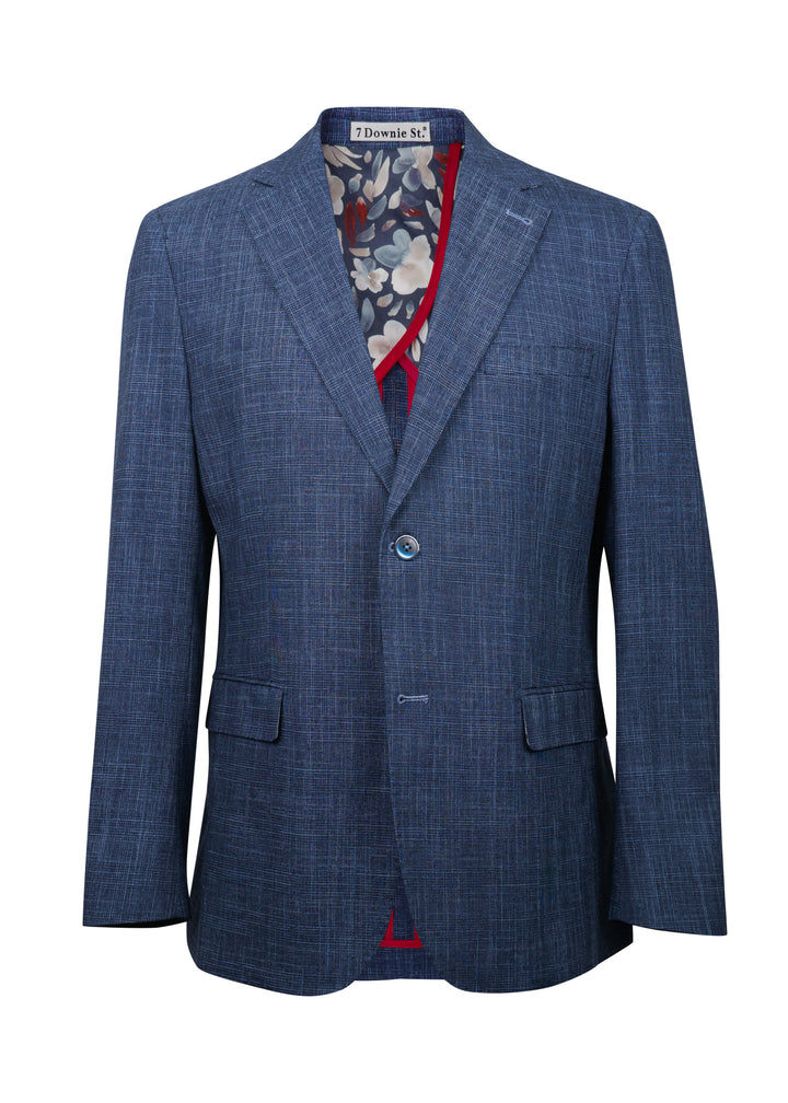 Dalton Navy Glen Plaid Stretch Woven Sports Coat
