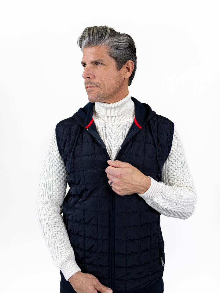 Traverse Hooded Vest Navy