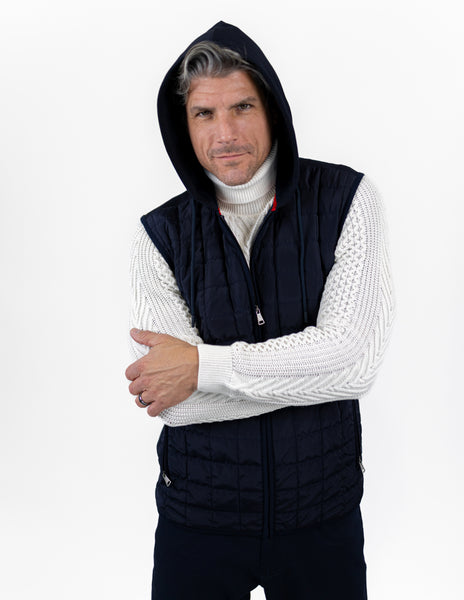 Traverse Hooded Vest Navy