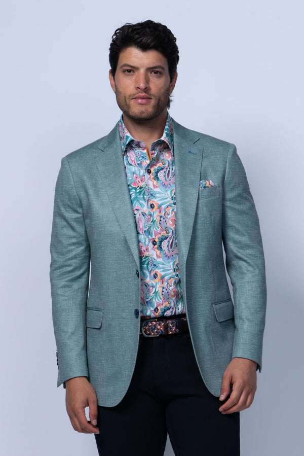 Oregon Green Printed Cotton Stretch Knit
