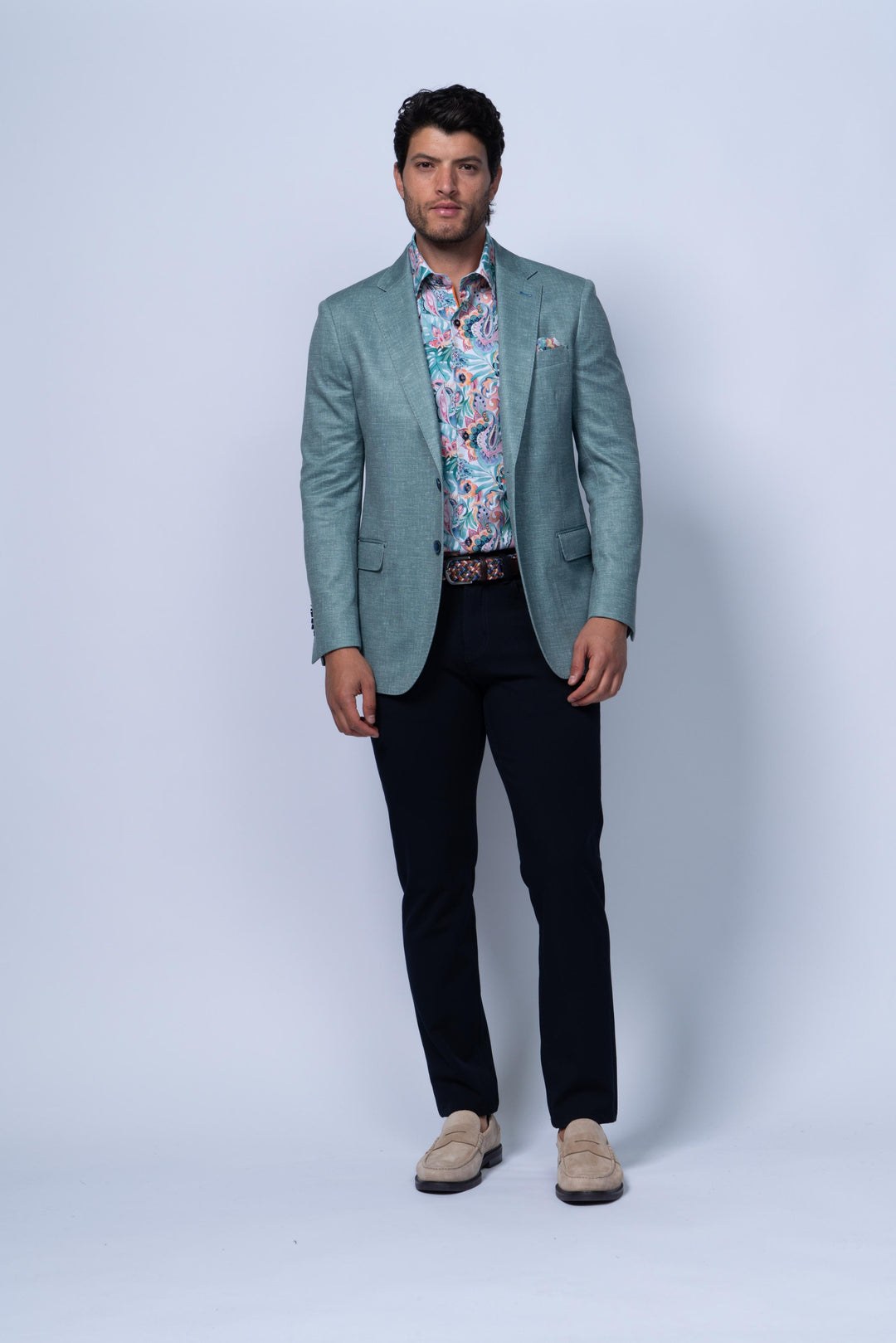 Oregon Green Printed Cotton Stretch Knit