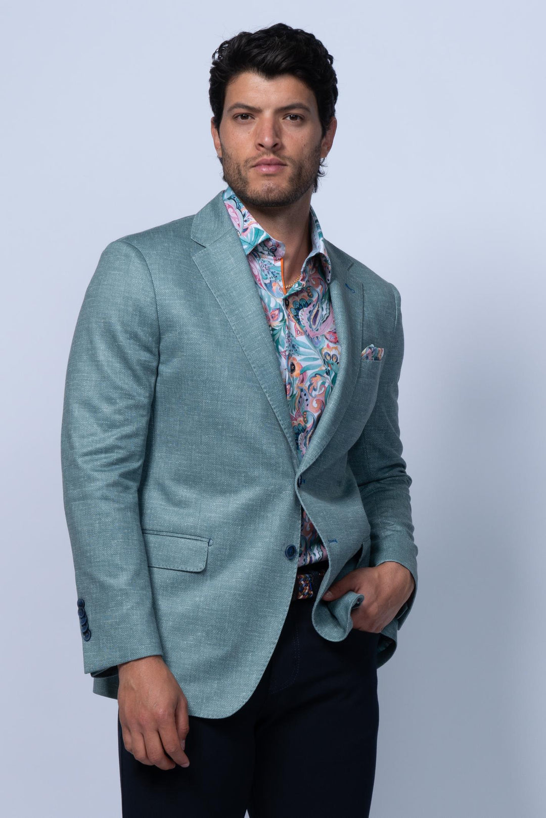 Oregon Green Printed Cotton Stretch Knit