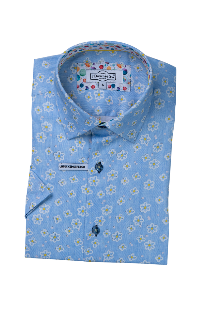 Short Sleeve Sport Shirts in Blue