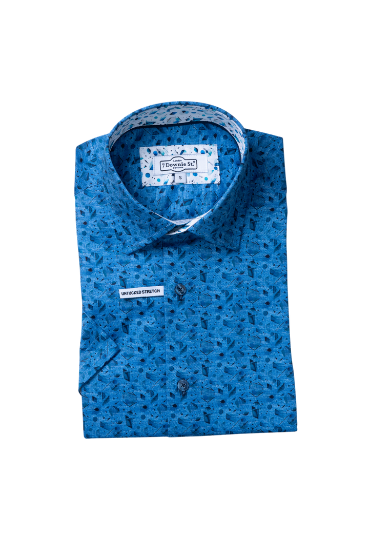 SHORT SLEEVE SPORT SHIRTS IN BLUE