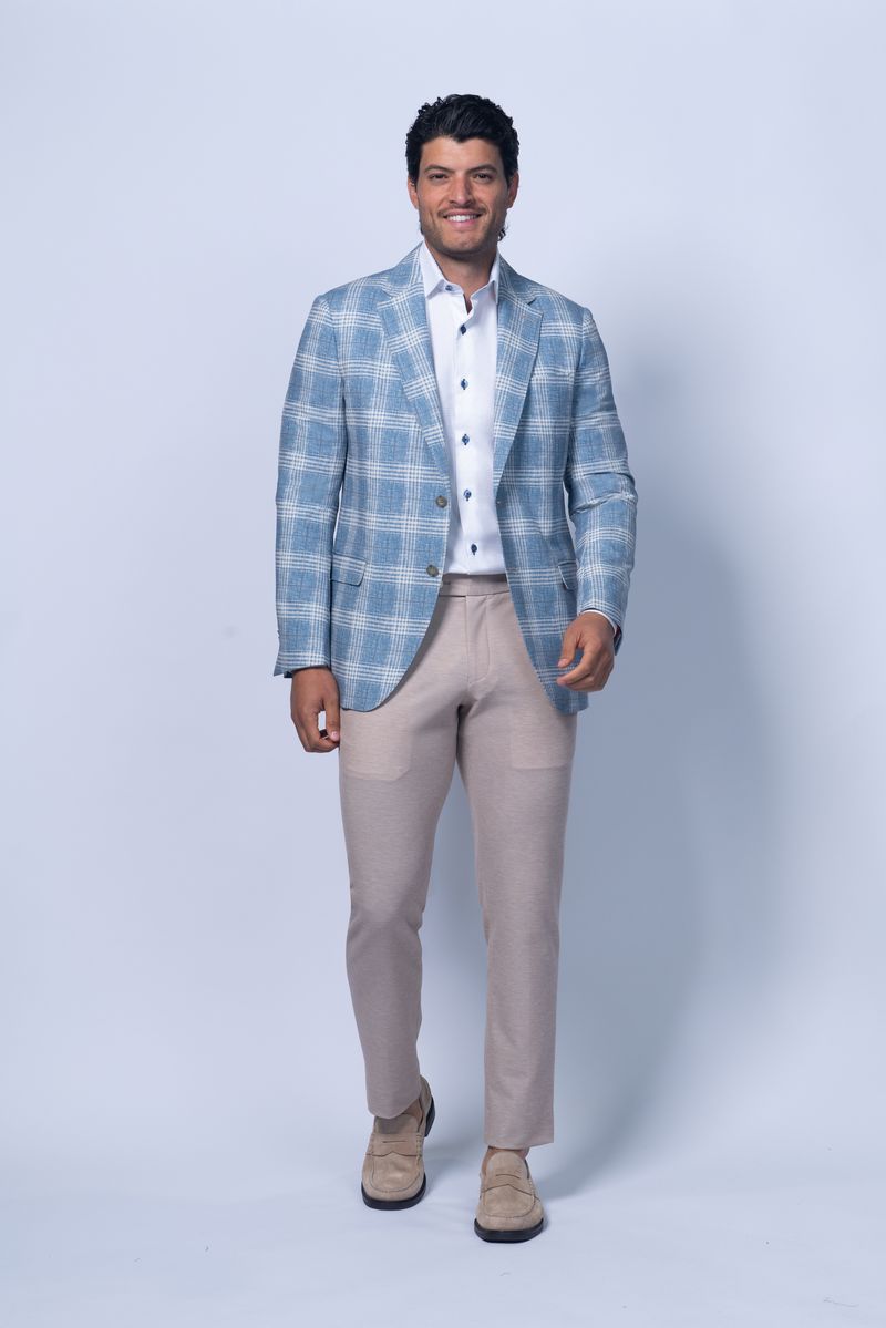 Woodbury Light Blue Check