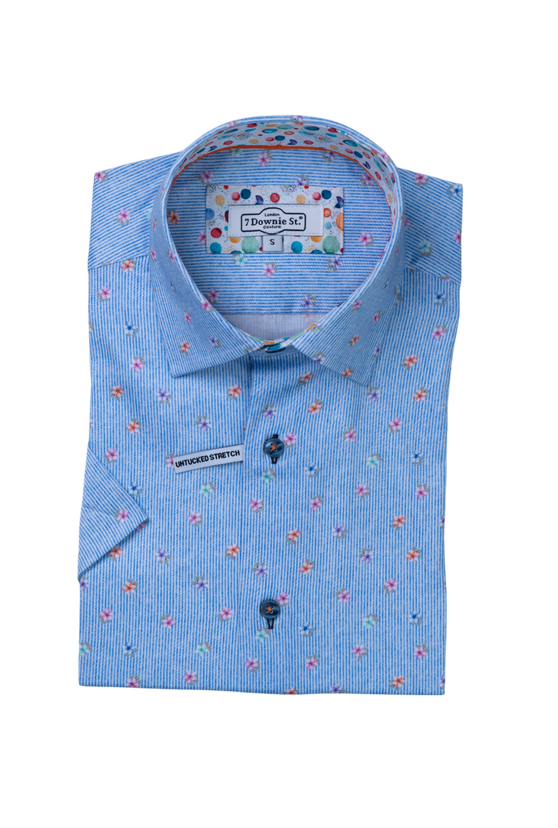 Short Sleeve Sport Shirts in Blue