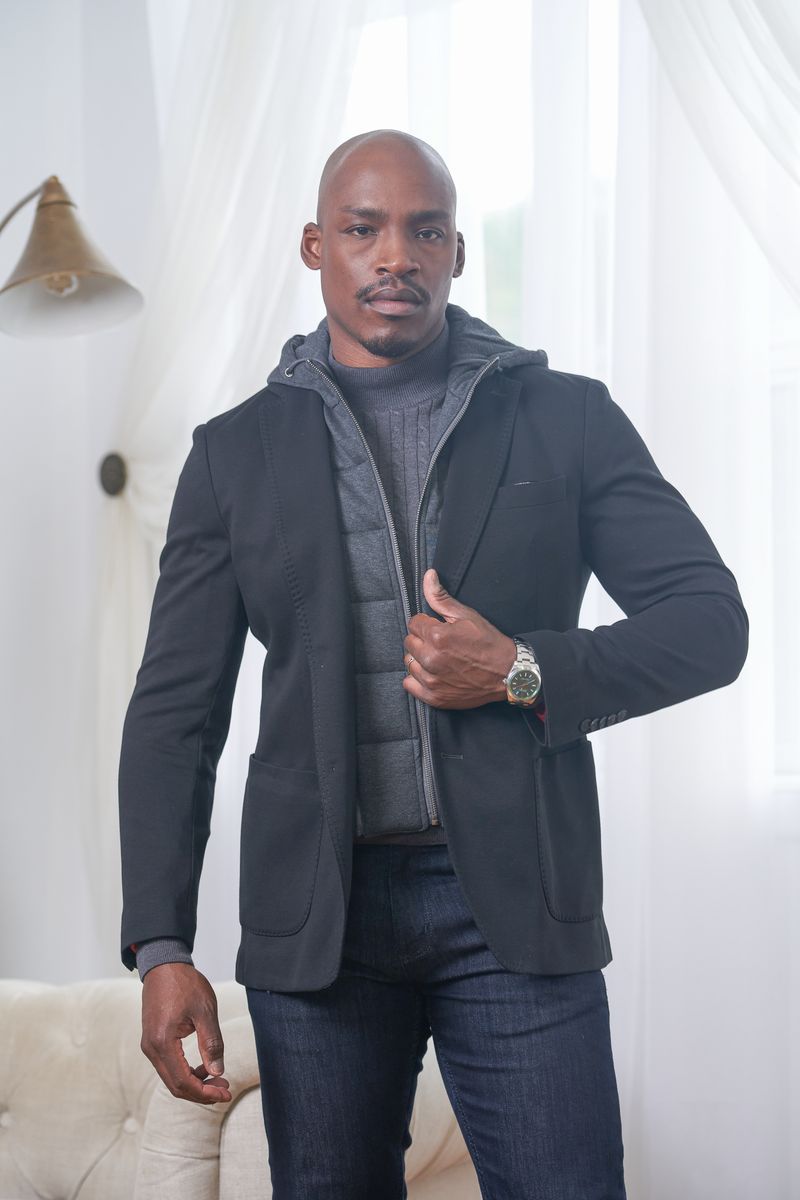 Hudson Black Hoodie Blazer