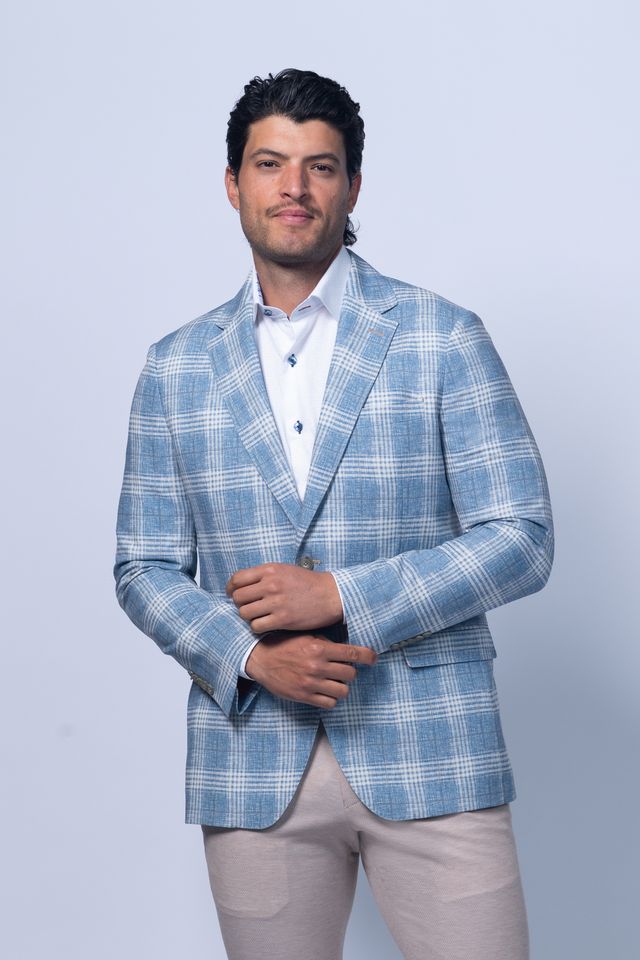 Woodbury Light Blue Check