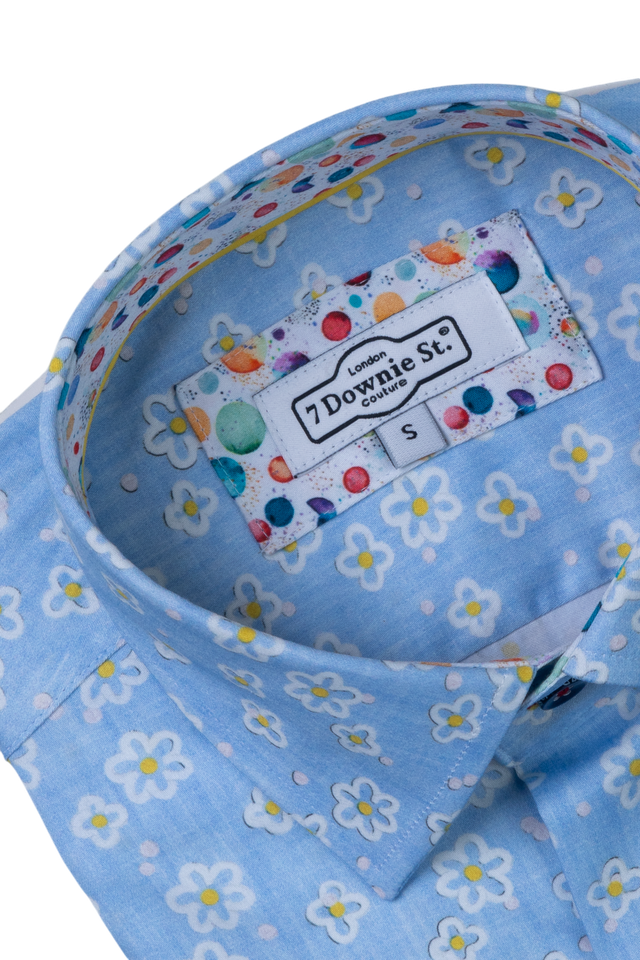 Short Sleeve Sport Shirts in Blue