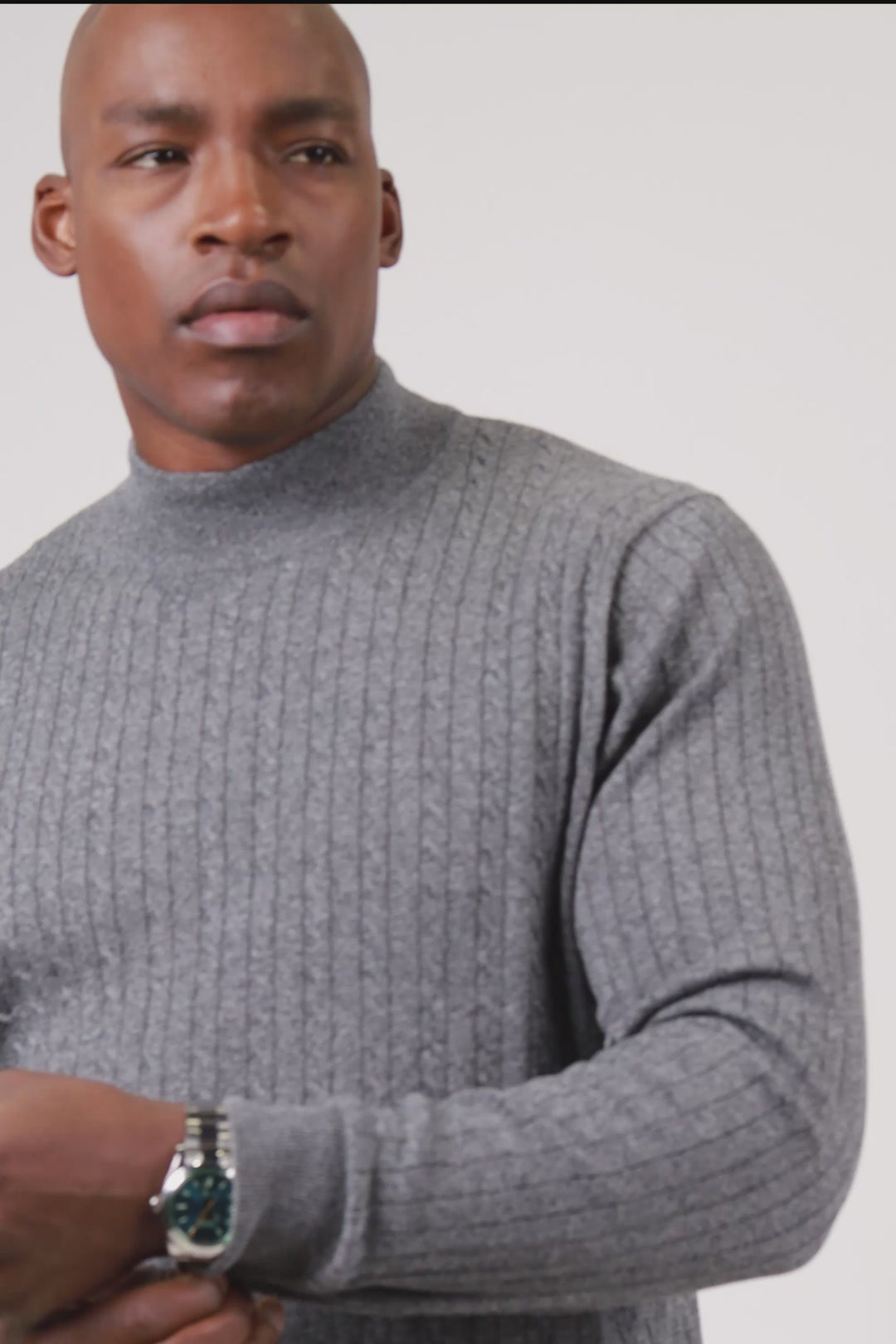 Ozark Mockneck Sweater - Grey
