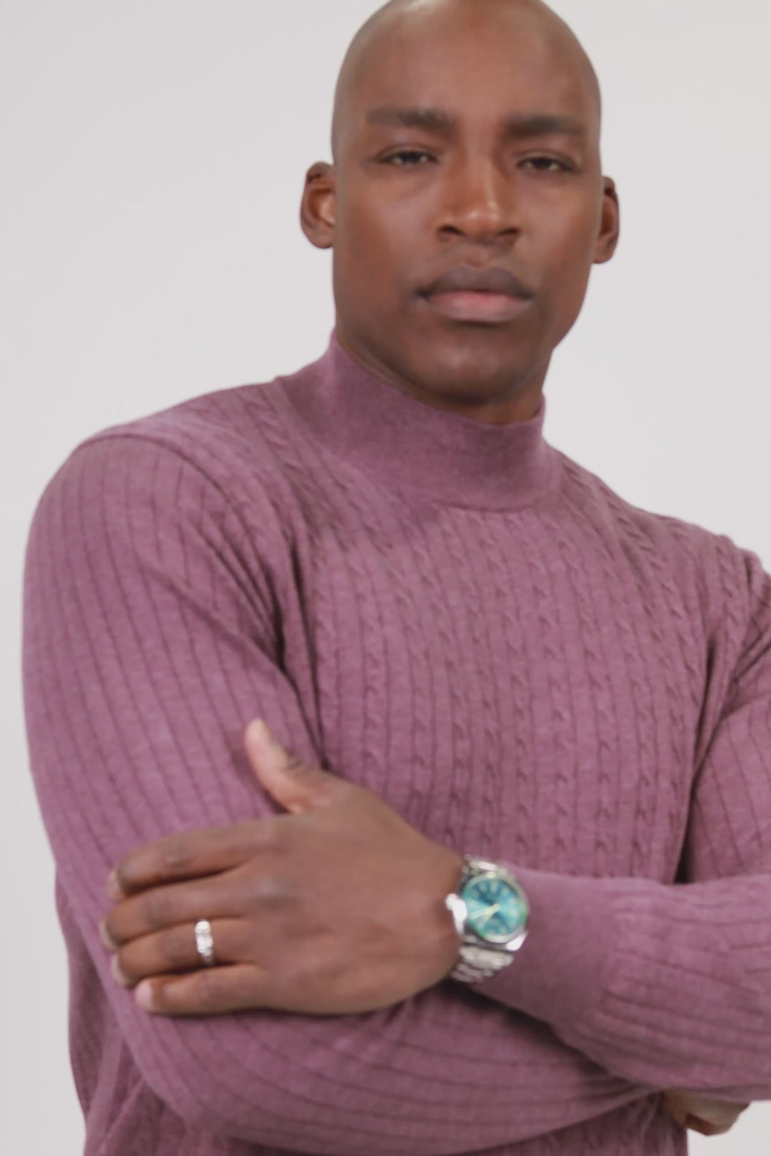 Ozark Mockneck Sweater - Burgundy