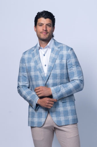 Woodbury Light Blue Check