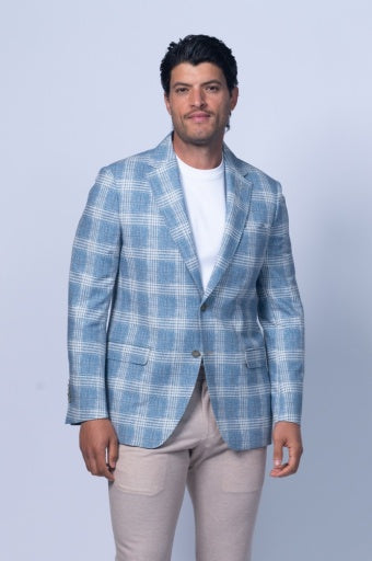 Woodbury Light Blue Check