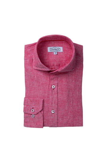 Linen Crimson Long Sleeve Sport Shirts