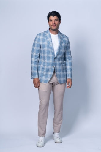 Woodbury Light Blue Check