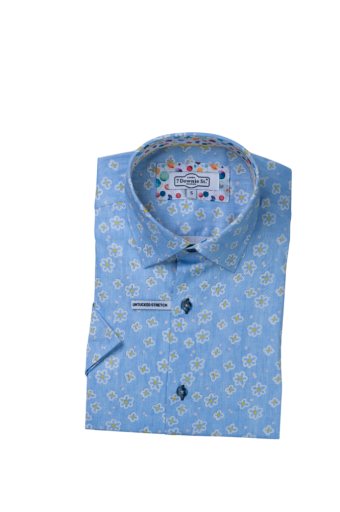 Short Sleeve Sport Shirts in Blue