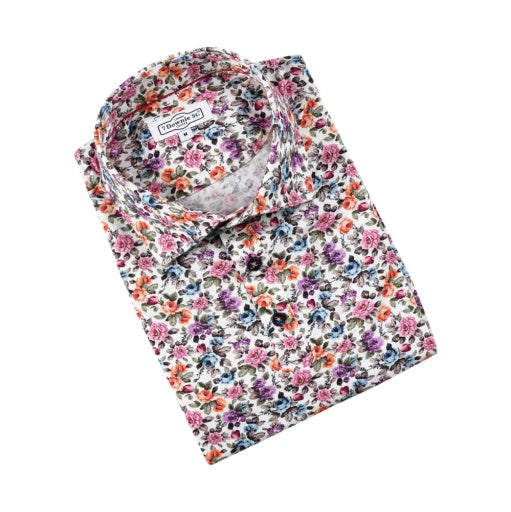 Multi Printed Jersey 3 Button Polo - 7 Downie St.®