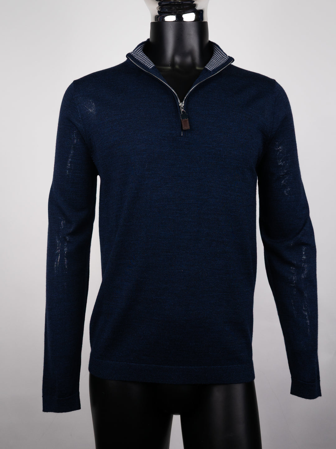 Merlin Merino Wool Quarter Zip Navy