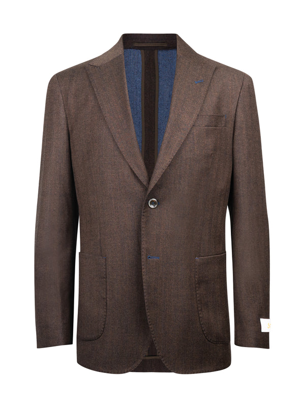 Caserta Brown Super 110's Stretch Wool Sport Coat