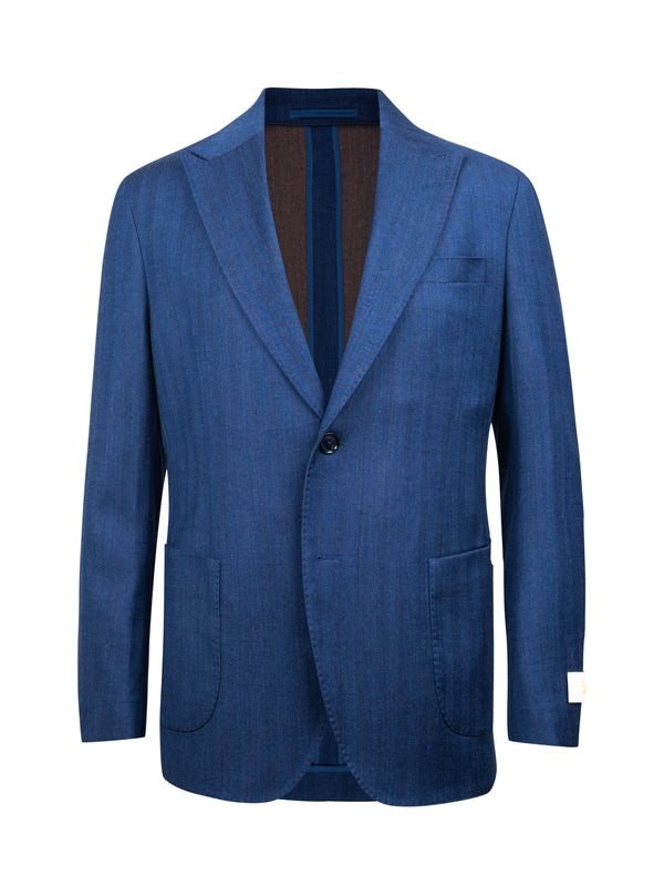 Caserta Blue Super 110's Stretch Wool Sport Coat