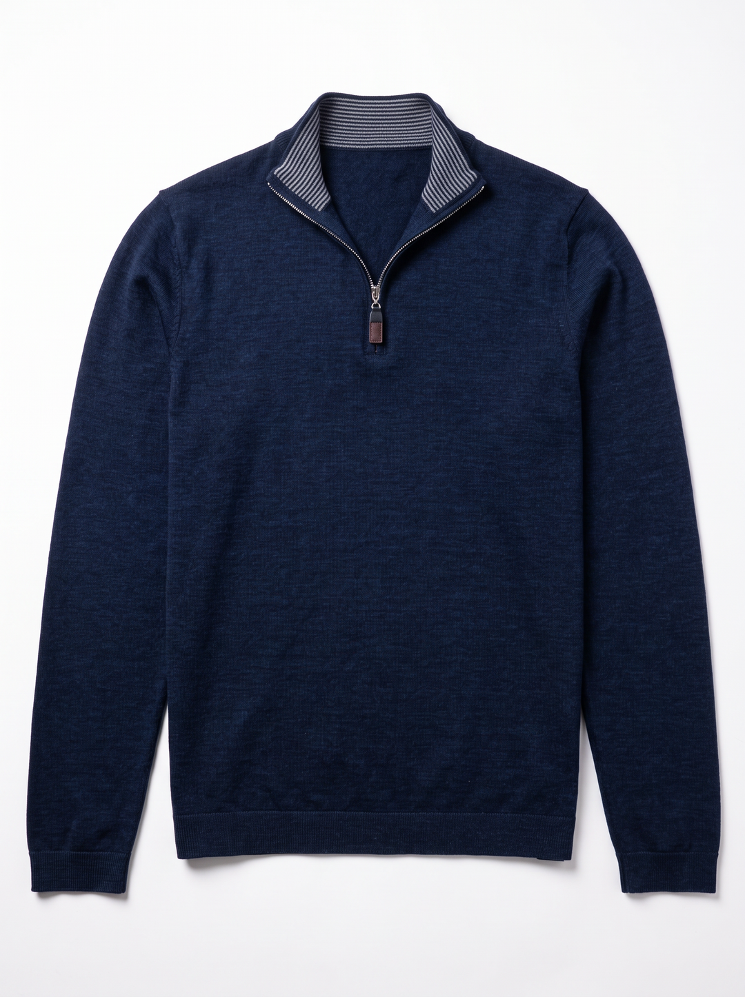 Merlin Merino Wool Quarter Zip Navy