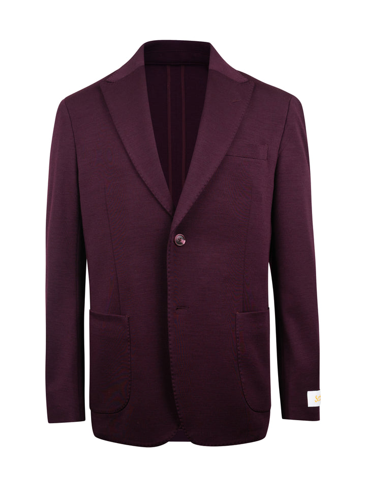 Vito Bordo 100% Merino Wool Knit Sport Coat