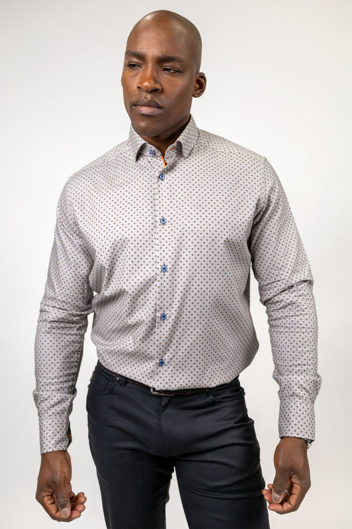 Brown and Blue Paisley 100% Cotton Brushed Superfine Flannel
