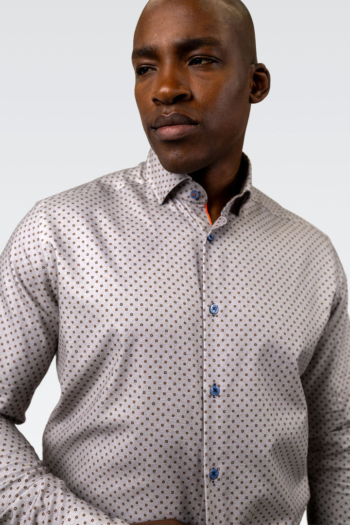 Brown and Blue Paisley 100% Cotton Brushed Superfine Flannel