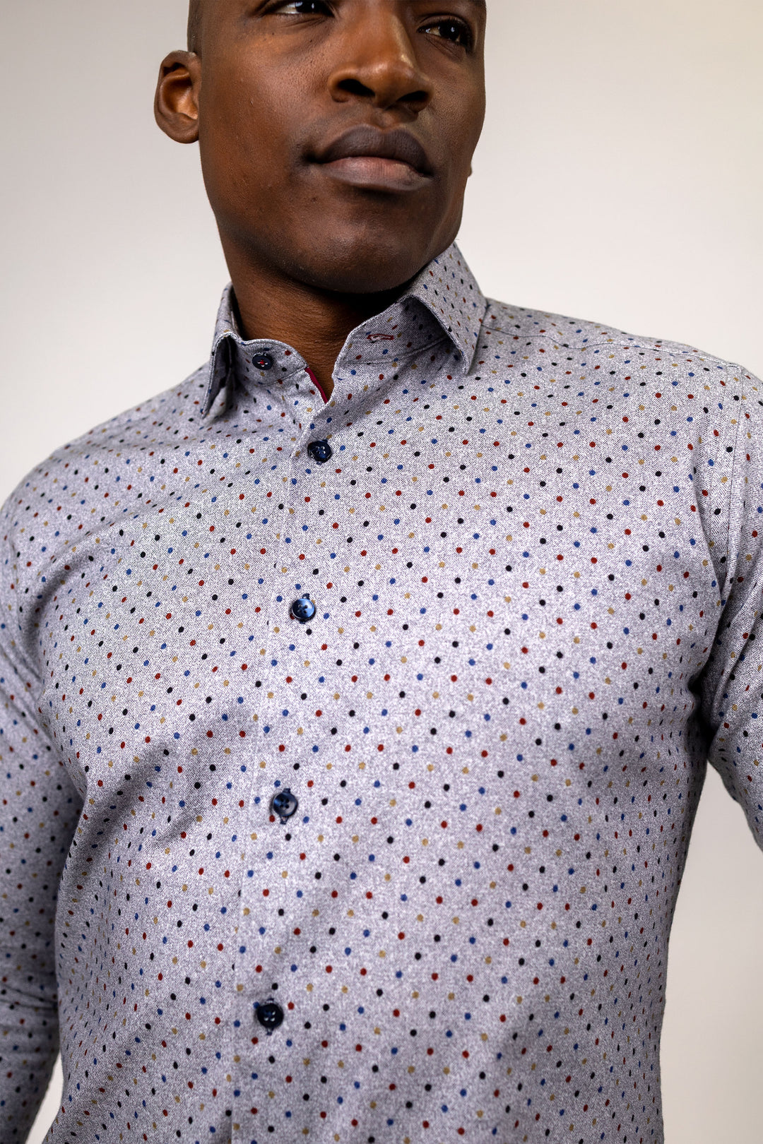 Brown with Multi Polkadot 100% Cotton Brushed Superfine Flannel