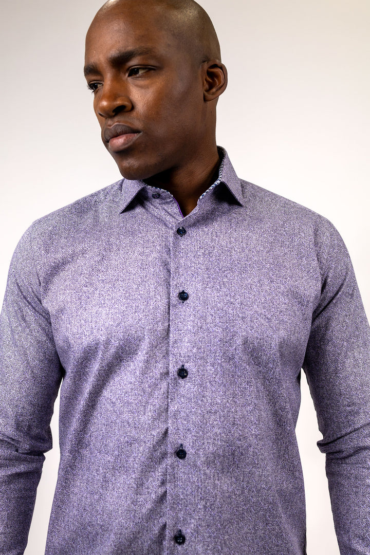Grey and Mauve Abstract Sport Shirt