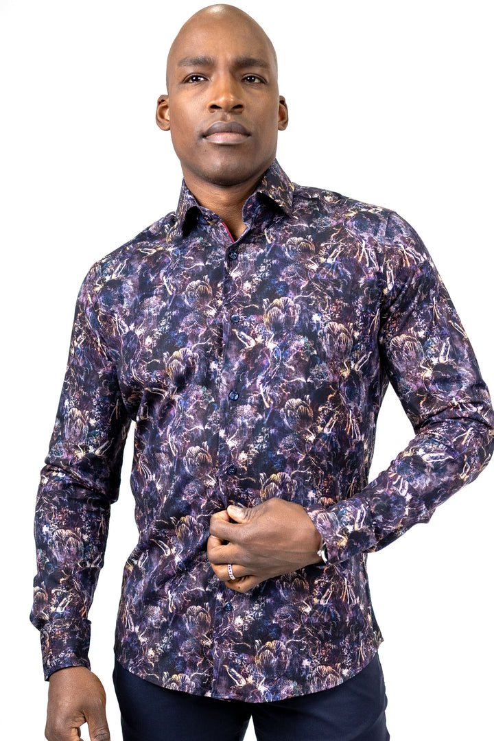 Multicoloured Abstract Print Sport Shirt