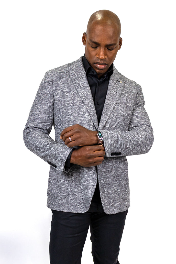 Arlington Mid Grey Rib Knit Sport Coat